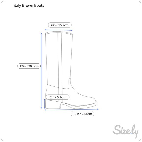 Italian Leather Boots Back Zipper - Picture 4 of 9